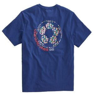 Vineyard Vines Flag Whale Soccer Ball Pocket T-Shirt